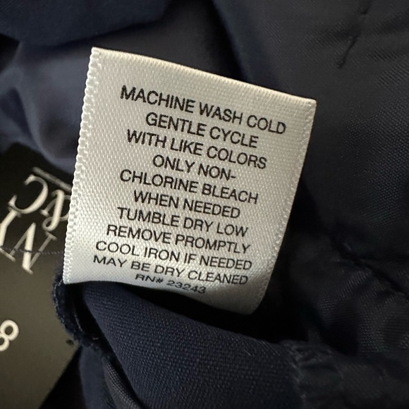 *NEW NY&Co Women’s Signature Fit Straight Leg Navy Trousers (Size 8) - Picture 9 of 10